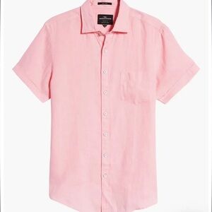 Rodd & Gunn Light Pink 100% Linen Casual Button Down Shirt